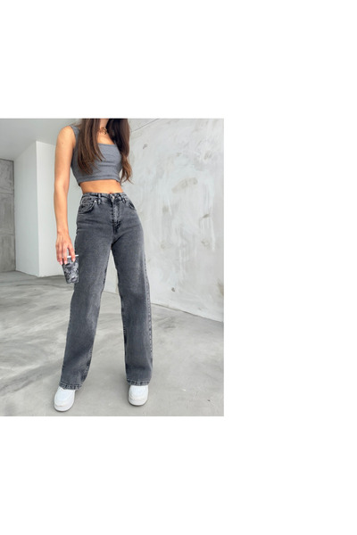 Fibula Yüksek bel palazzo jeans pantolon