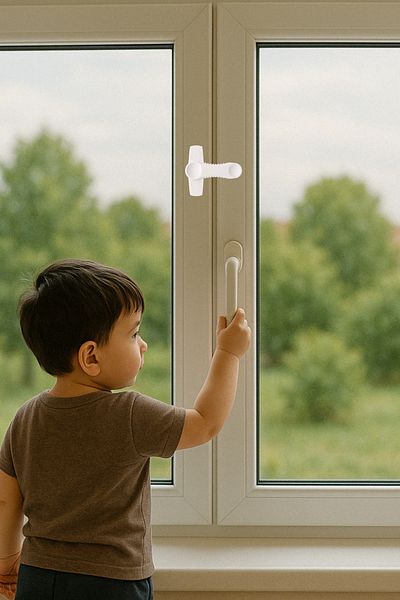 WAPPA 1Pc Pvc Pimapen Window Glass Balcony Door Safe Safety Lock