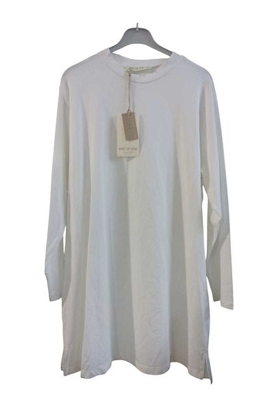 Soul Women's Large Size Comfortable Fit Oversize Cotton Underwear Tunic Ecru 307260