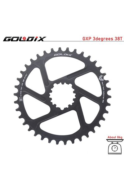 GOLDIX 3 degree 38T GOLDIX MTB Bicycle Chainring Narrow Wide Mountain Bike Chainwheel 30T 32T 34T 36T 38T