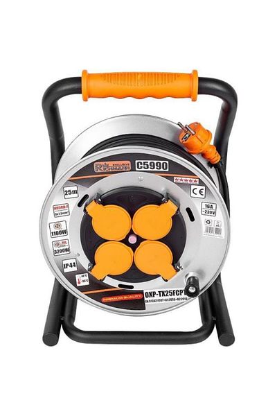 Cellfast Industrial electrical extension cord, on reel, 3x1.5 mm², IP44, 25 m, Richmann Exclusive