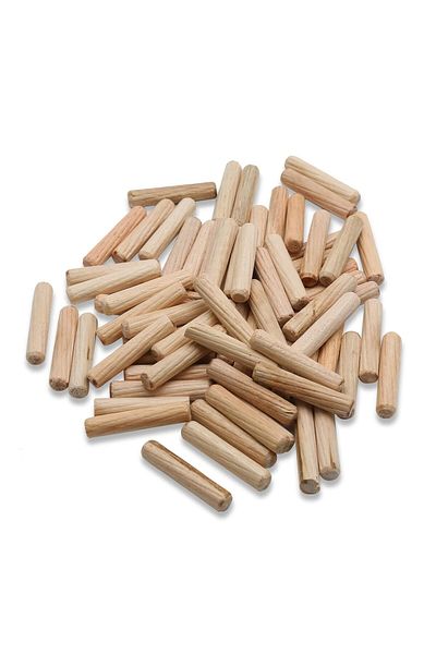 Generic مجموعة من 100 دبوس خشبي من BokWin مقاس 6 مم × 30 مم (تقريبًا 1/4 بوصة × 1-1/5 بوصة) قضبان خشبية مزخرفة للفرن