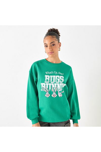 SP Characters Bugs Bunny Print Sweatshirt with Long Sleeves