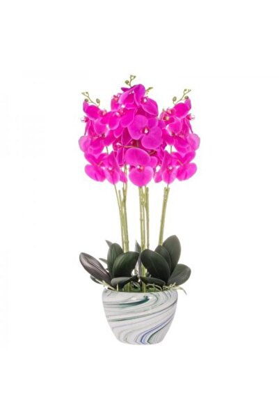 Strend Pro Τεχνητό Φυτό, Ορχιδέα με Κεραμική Γλάστρα, Ροζ, 75 Εκ., Springos