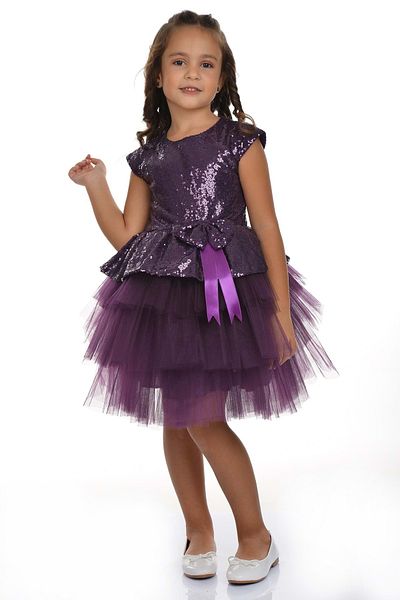 Mnk Purple 0275 Party Dress Sequin Tutu