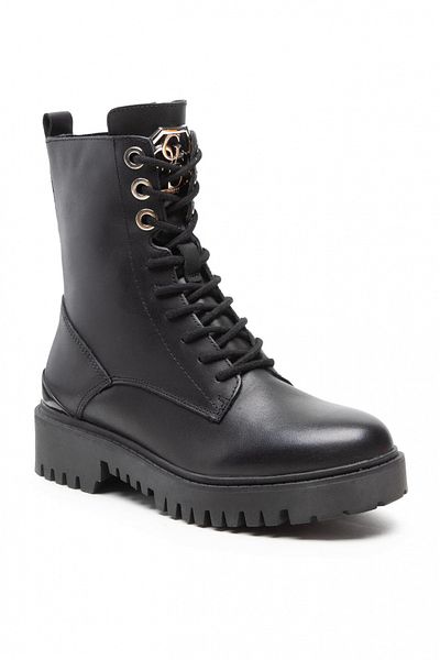 Guess Guess women's leather boots with metal logo