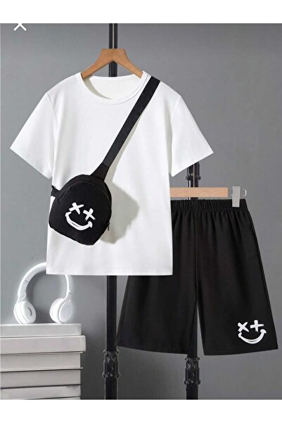 Kids Smile Printed White Top Children's Bottom-Top Set