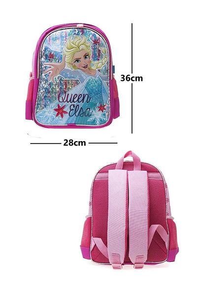 Frozen Elsa First School Bag Nutrition Water Bottle Pen Holder Container and Stationery Set 11 Pieces