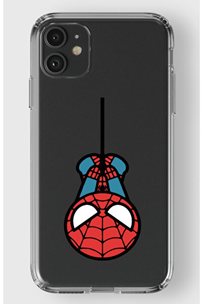 moonset Iphone 11 Uyumlu Örümcek Tasarımlı Baskılı Şeffaf Telefon Kılıfı