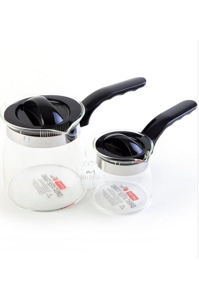T-Design 2-Piece Coffee Pot |   Borosilicate Glass |   Suitable for Contact with Fire |   300ml - 800ml