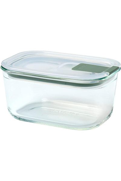 KDROĞLU Plamystical Easyclip Glass Storage Container, Glass Bowl with Lid and Snap Lock, Microwave Oven, B
