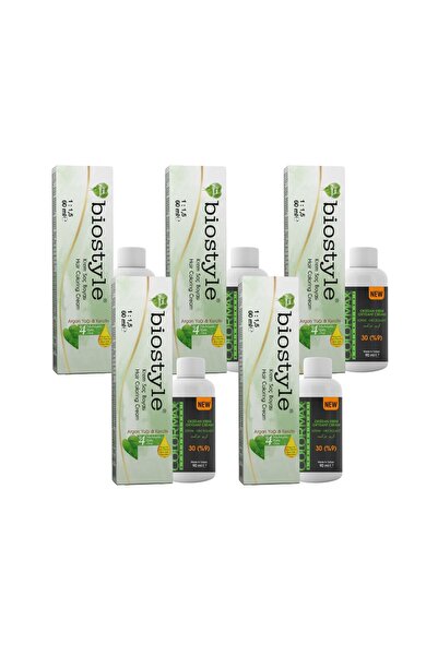 Biostyle Bitki Özlü Argan ve Keratin 4.62 Vişne Kahvesi 5 Adet 60 ML Saç Boya...