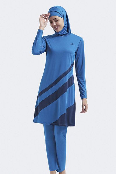 C&City Full Covered Hijab Swimsuit C11020 Benzín/tmavě modrá