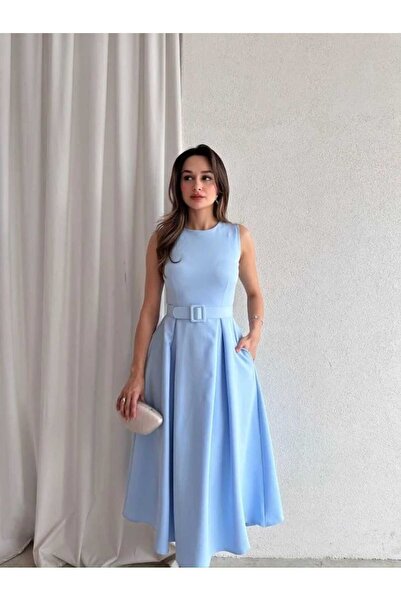 MODA DURAĞI GARNET Midi Elbise