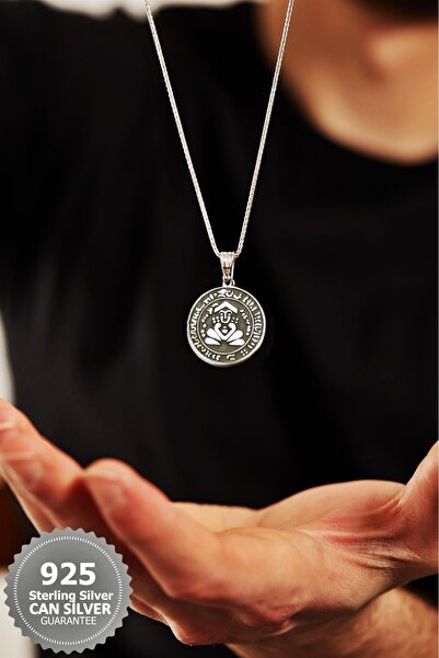 CAN SİLVER 925 Ayar Gümüş özel Tılsımlı erkek kolye