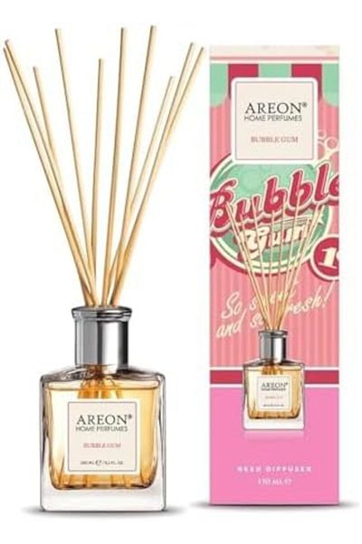 Areon Home Perfume Reed Diffuser 85ml 10 Rattan Reeds - Bubble Gum