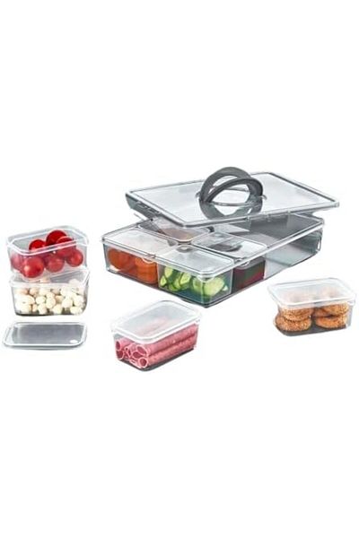 DERİK Htsp Home 8-Piece Storage Container Set, Breakfast Carrying Box and Organizer, Refrigerator Organiz