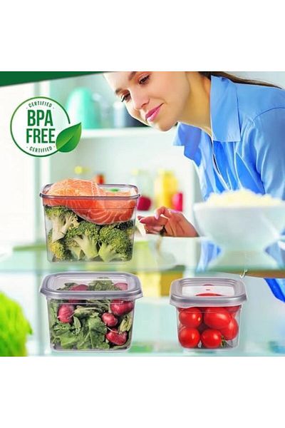 DERİK Htsp Quantity 24 Pieces 2 Liters Rectangular Food Pulses Spice Storage Container Set 20 Labels Gift
