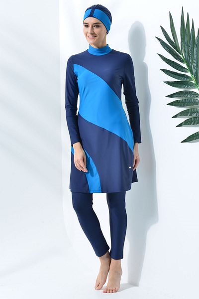 C&City Πλήρως καλυμμένο μαγιό Hijab C15541 Σκούρο Ναυτικό Μπλε