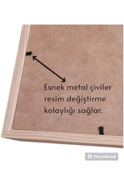 DERİK Htsp Picture Frame, Wooden Painting, Natural Pine Wood Wooden Picture Frame Natural Wood Color