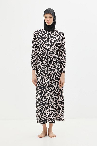 C&City Ολόσωμο Μαγιό Hijab 5 τεμαχίων 4152 Μαύρο/Πούδρα