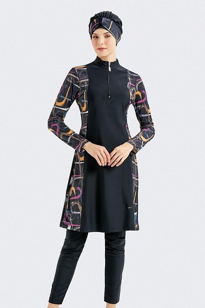 C&City Ολόσωμο μαγιό Hijab 4 τεμαχίων 4030 Μαύρο