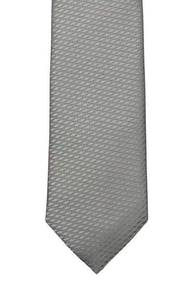 1001 Kravat 7 cm Wide Gray Patterned Thin Tie
