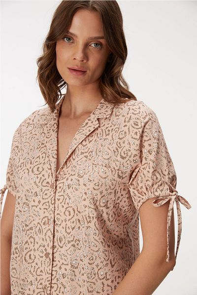 Anıl Anil man11369 women's short sleeve shirt and shorts set