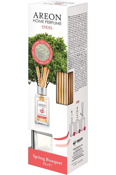 Areon Home Perfume Reed Diffuser 85ml 10 Rattan Reeds - Spring Bouquet