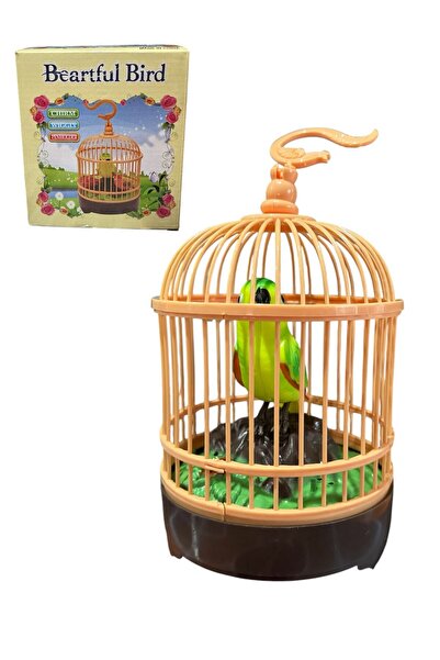 JOYFUL CHİLD Deprem Habercisi SESLİ TEKLİ KAFESLİ KUŞ CENNETİ Oyuncak Öten Kuş