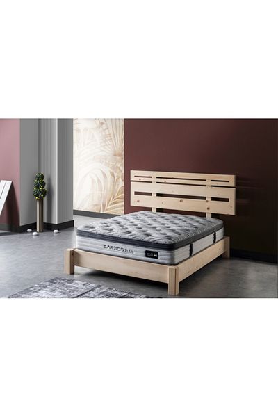 AMSA Carbon Plus mattress - insulated pocket, 33 cm height, insulated springs, 3/5 softness, excellent support, provides comfort and long-lasting deep sleep