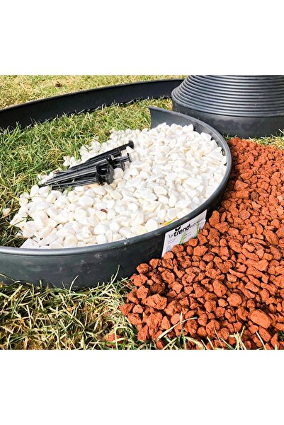 TREND Bahçe Çim Ayırıcı 25 M Siyah Çim Bahçe Sınırlayıcı Taş Toprak Ayıracı Taş Toprak Bariyeri