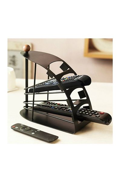 Generic 2 pieces of remote control holder - black