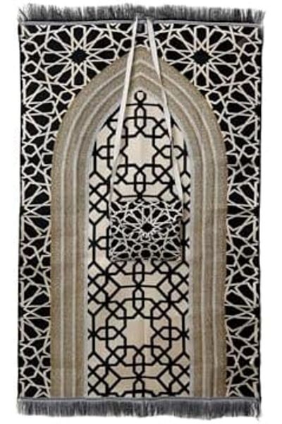 Generic Mini Pocket Portable Travel Prayer With Bag And Strip Islamic Mat Muslim Foldable Sajadah 3 Colors (