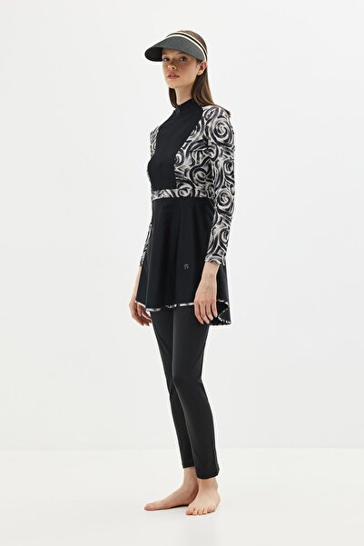 C&City Fully Covered 4-Piece Hijab Swimsuit C14013 Black