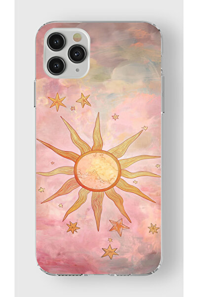 moonset Iphone 11 Pro Uyumlu Güneş Tasarımlı Baskılı Şeffaf Telefon Kılıfı