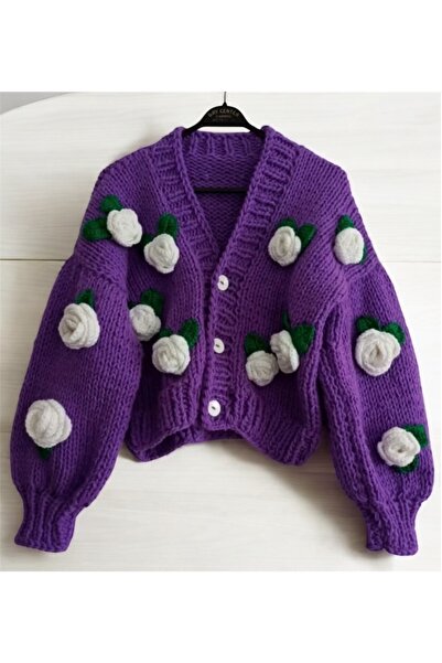 hobilanka Purple Rose Cardigan