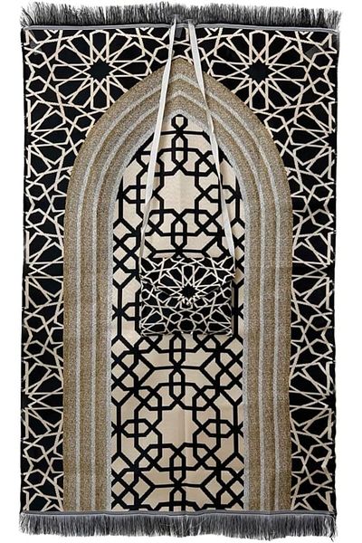 Generic Mini Pocket Portable Travel Prayer With Bag And Strip Islamic Mat Muslim Foldable Sajadah 3 Colors (