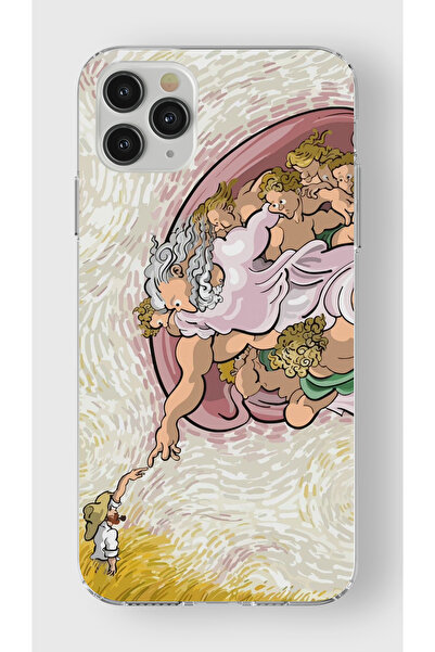 moonset Iphone 11 Pro Uyumlu Van Gogh Tasarımlı Baskılı Şeffaf Telefon Kılıfı