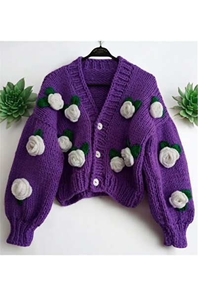 hobilanka Purple Rose Cardigan