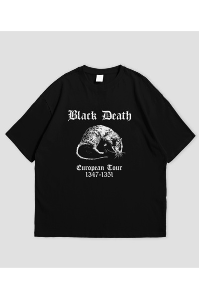 SVART WEAR Black Death - Tricou oversize unisex cu design european