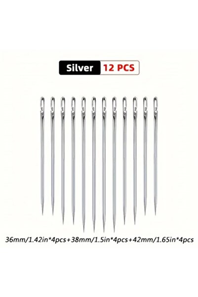 ForWhat 12 ШТУК Набір швейних голок з легким проходженням нитки для офісу, до...