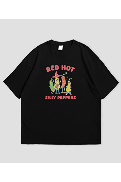 SVART WEAR تي شيرت للجنسين بتصميم Red Hot Silly Peppers