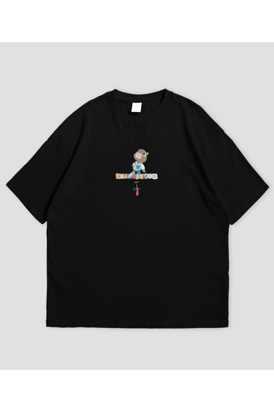 SVART WEAR Kanye West - Unisex Oversize T-shirt με σχέδιο άλμπουμ Graduation