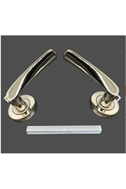 abenim Nikel Kaplama Amerikan Kapı Kolu 2li Set İç Dış Takı