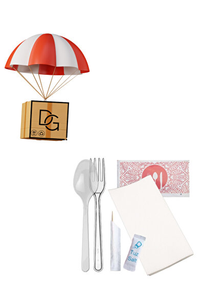 DETAY GLOBAL KURUMSAL طقم أواني طعام 6 قطع (شوكة، ملعقة، أعواد أسنان، منديل، ...