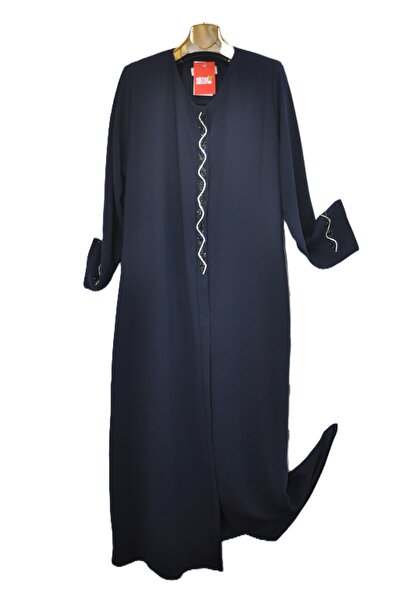 elma abone Plus Size Stone Crepe Ferace