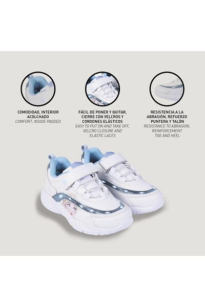 Frozen Pantofi sport cu luminite Disney Frozen,Alb model 2300004998, Marime 30 EU