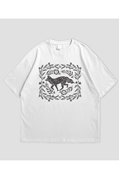 SVART WEAR Fox Design Unisex Oversize kroj T-shirt
