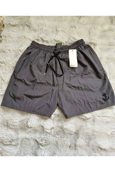yenteks Ανδρικό μαγιό με μοτίβο Anthracite Anchor Basic Standard Size με τσέπες